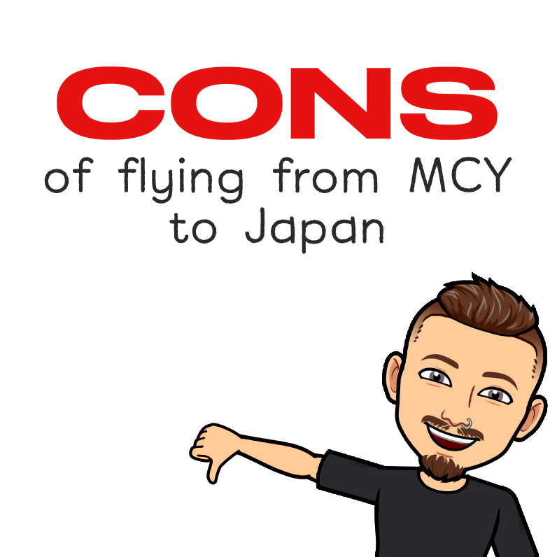 The cons of flying from Sunshine Coast to Japan